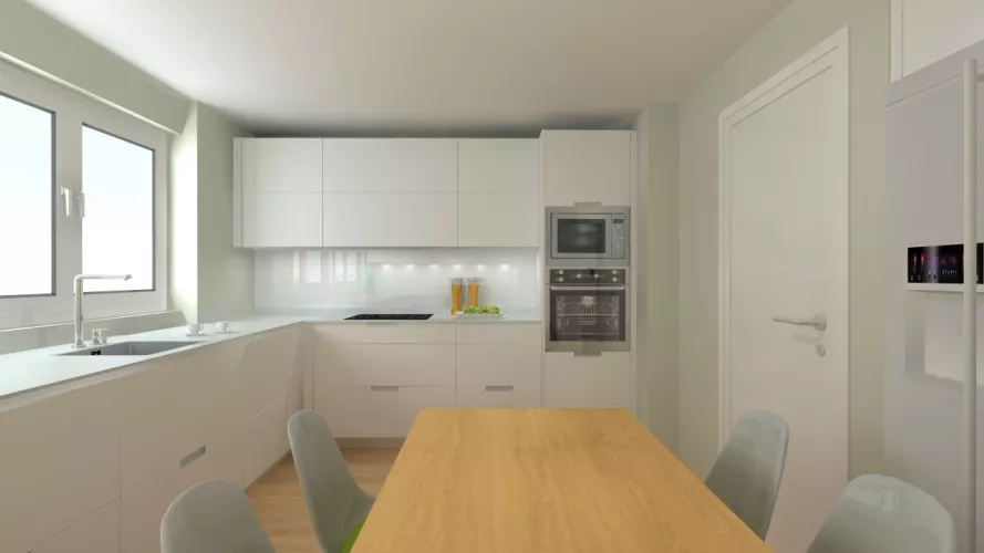 Madrid | Cocina Santos | Modelo Line E | Encimera Compac