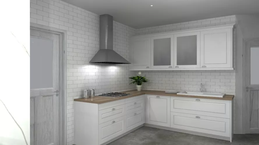 Madrid | Cocina Santos | Modelo Epoca | Encimera Madera