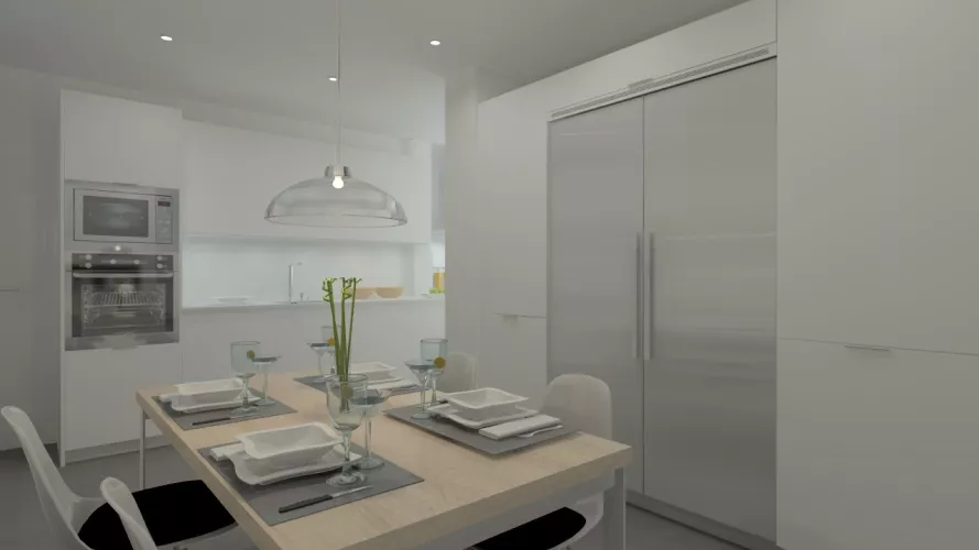 Madrid | Cocina Santos | Modelo Line E | Encimera Techlam