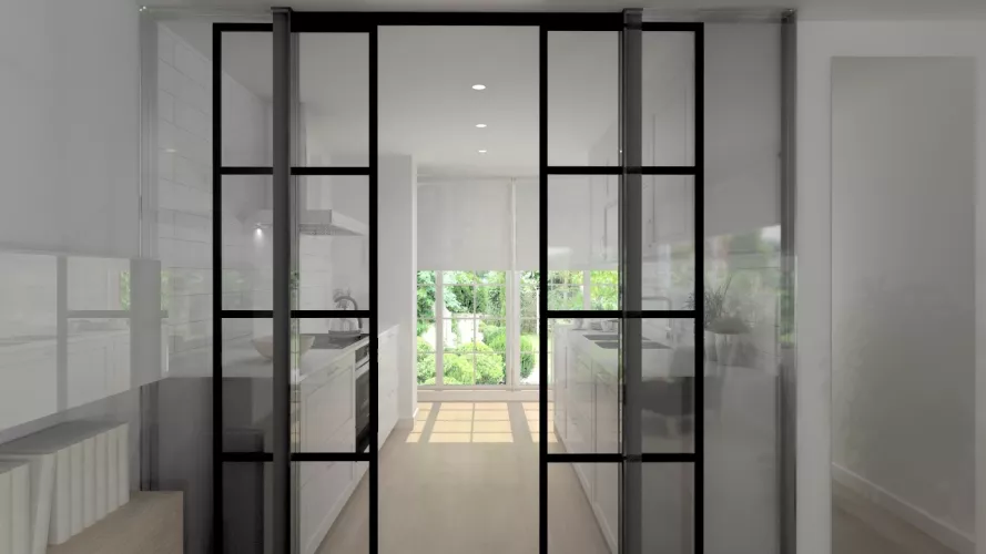 Cocina Santos | Modelo Epoca Laca Gris Nube | Encimera Compac Carrara