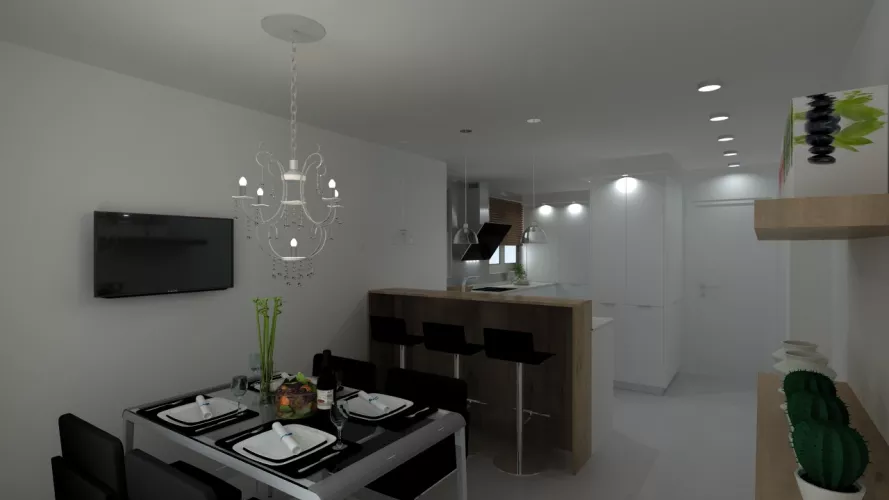 Madrid | Cocina Santos | Modelo Line E | Encimera Compac