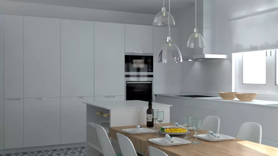 Madrid | Cocina Santos | Modelo Line Minos | Encimera Silestone