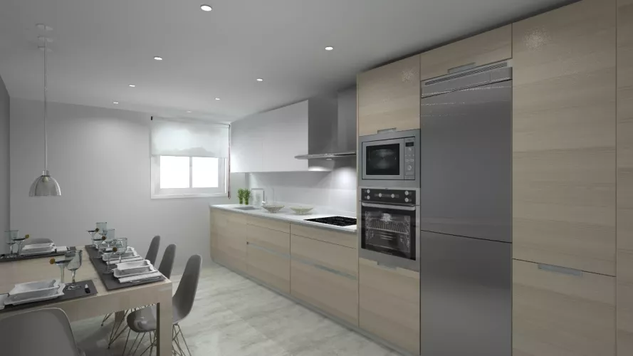 Madrid | Cocina Santos | Modelo Line E | Encimera Silestone