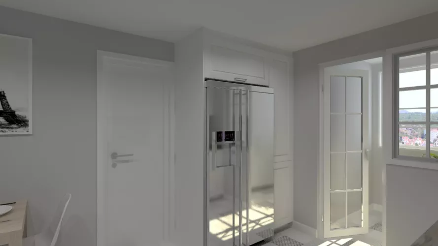 Aravaca | Cocina Santos | Modelo Epoca Laca Blanco | Encimera Dekton