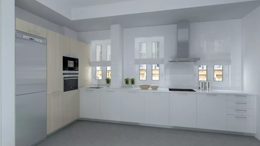 Proyecto con Encimera Silestone en Madrid de Cocina Santos y Modelo Line Minos