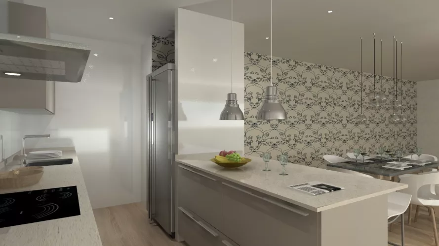 Madrid | Cocina Santos | Modelo Ariane | Encimera Silestone