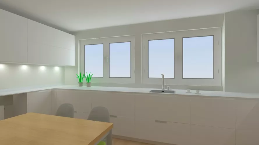 Madrid | Cocina Santos | Modelo Line E | Encimera Compac