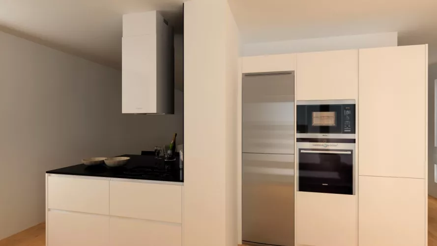 Madrid | Cocina Santos | Modelo Line L | Encimera Granito