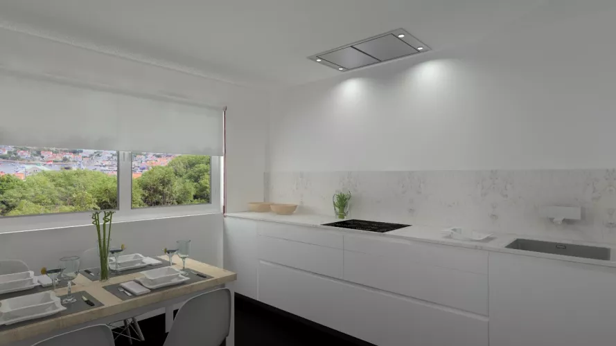 Madrid | Cocina Santos | Modelo Line E Estratificado Blanco 