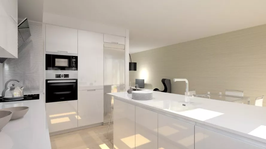 Una cocina luminosa y actual