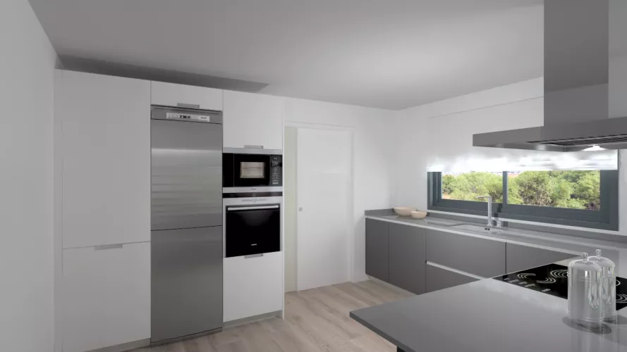 Madrid | Cocina Santos | Modelo Line | Encimera Silestone