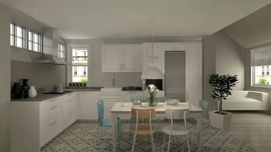 Madrid | Cocina Santos | Modelo Epoca | Encimera Silestone