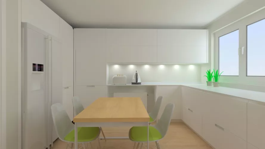 Madrid | Cocina Santos | Modelo Line E | Encimera Compac