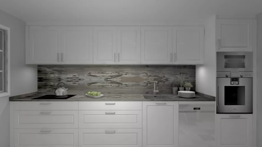 Aravaca | Cocina Santos | Modelo Epoca Laca Blanco | Encimera Dekton
