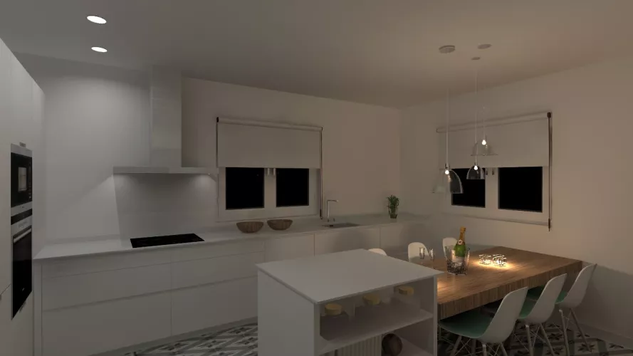 Madrid | Cocina Santos | Modelo Line Minos | Encimera Silestone