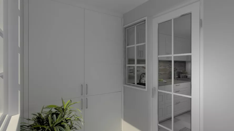 Aravaca | Cocina Santos | Modelo Epoca Laca Blanco | Encimera Dekton