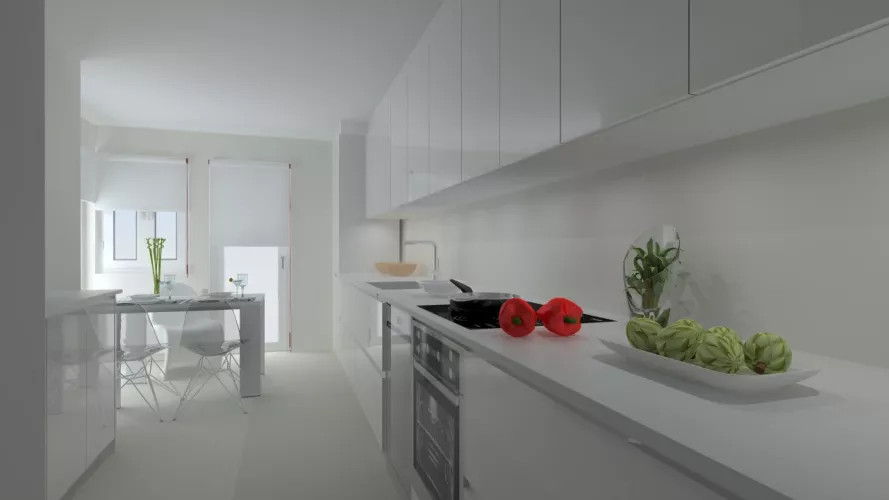 Madrid | Cocina Santos | Modelo Line E | Encimera Silestone
