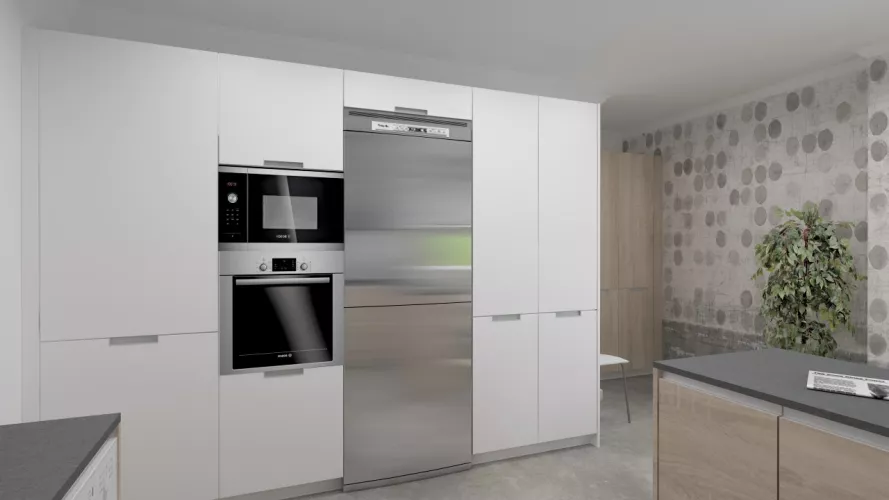 LINE-L LAMINADO BLANCO NIEVE Y ROBLE BARRICA