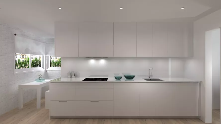 Madrid | Cocina Santos | Modelo Minos L | Encimera Silestone