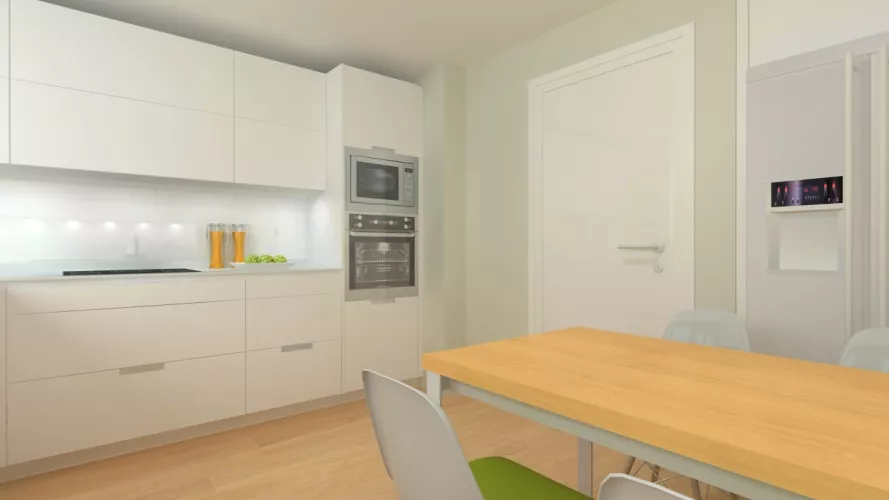 Madrid | Cocina Santos | Modelo Line E | Encimera Compac