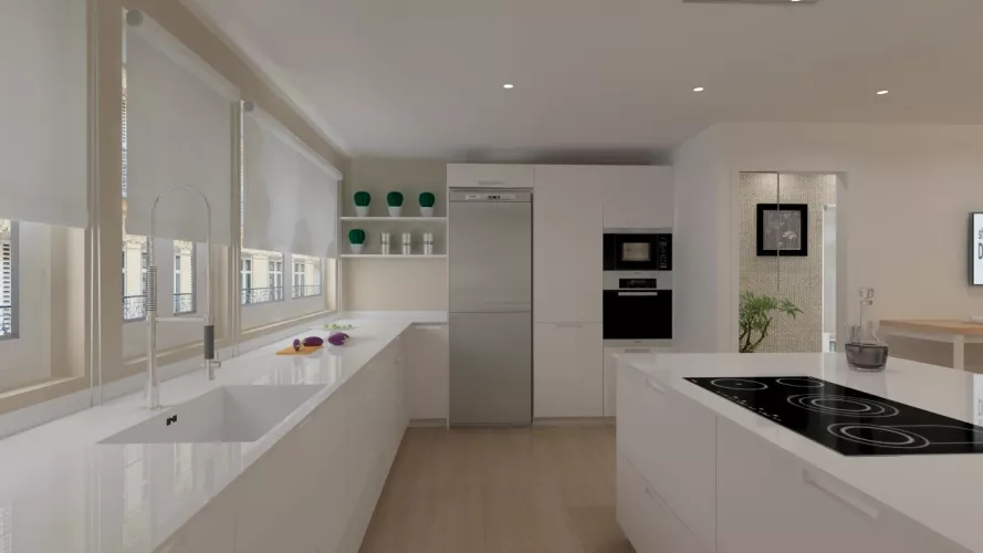 Pozuelo | Cocina Santos | Modelo Karmel SM | Encimera Dalian