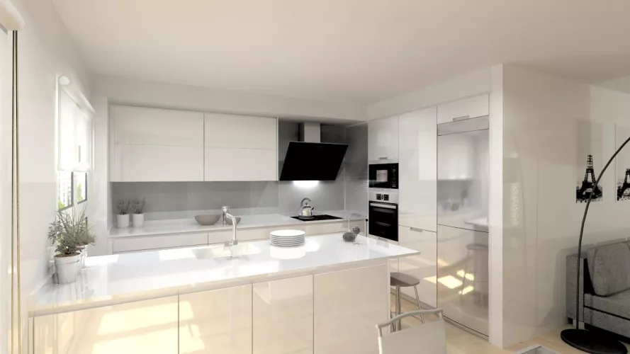 Una cocina luminosa y actual