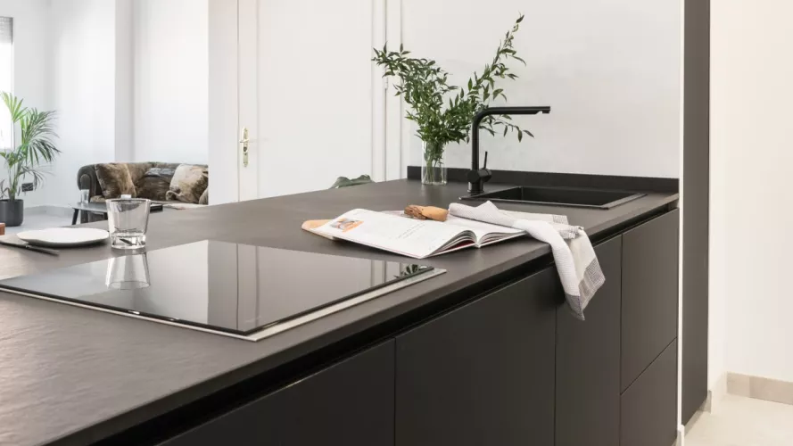 Isla con zona aguas y zona cocción