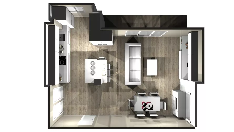 Madrid | Cocinas Santos | Modelo Minos laminado | Encimera Silestone