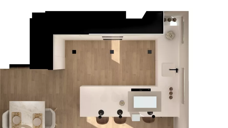 Vista superior cocina Santos