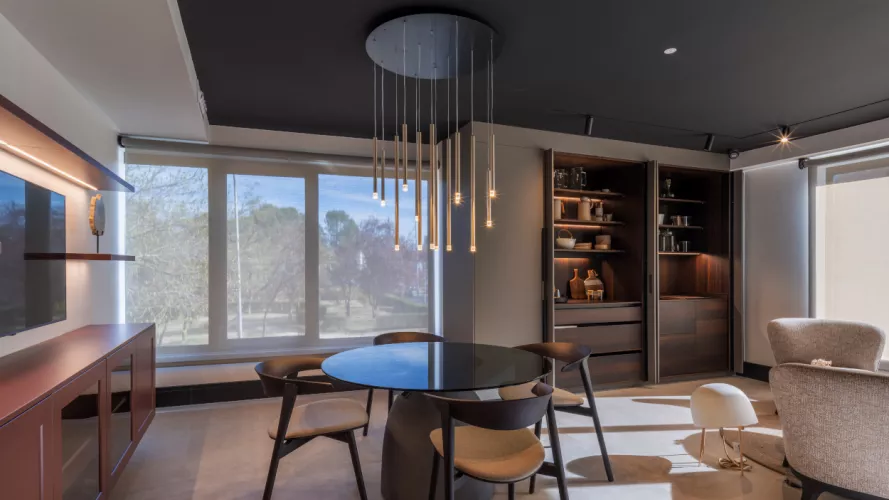 Zona de descanso con desayunador