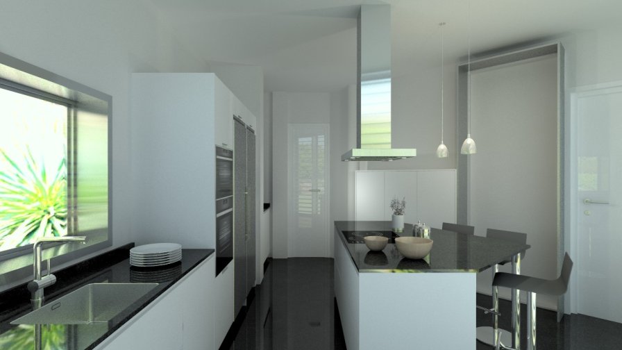Proyecto en Aravaca | Cocina Santos LINE Blanco con Encimera de Granito