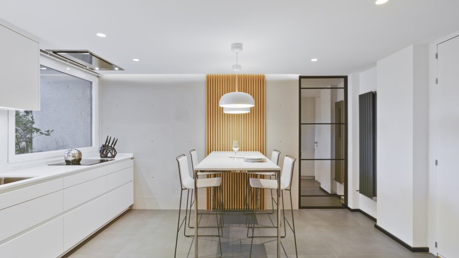 Cocina Santos Line E en Blanco Seff – diseño puro y funcionalidad minimalista