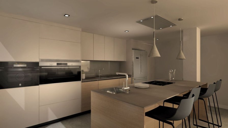 Cocina Santos Cashmere con Isla