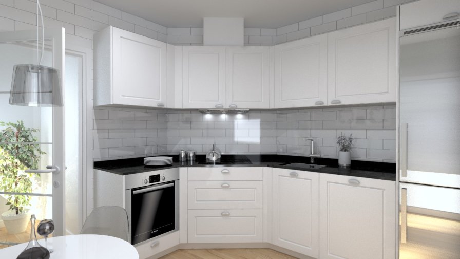 Cocina Santos Modelo Época en Blanco Seda Mate – Estilo Retro con Elegancia Moderna