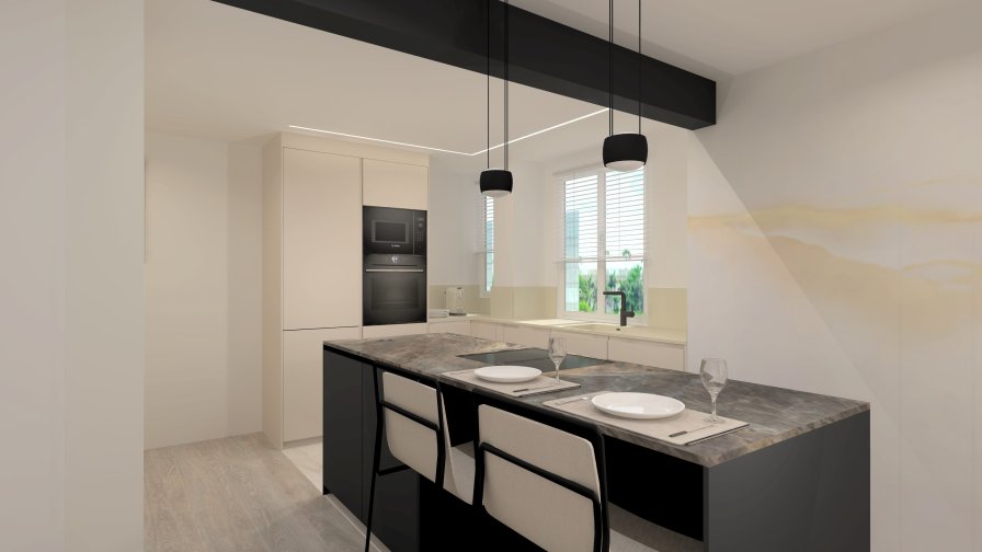 Cocina contemporánea en Madrid