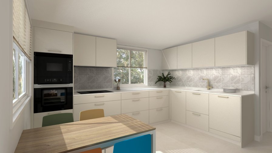 Una cocina luminosa donde la sencillez se convierte en protagonista