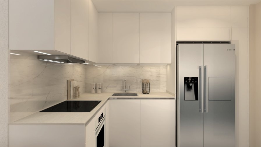 Cocina natural con conexión al salón