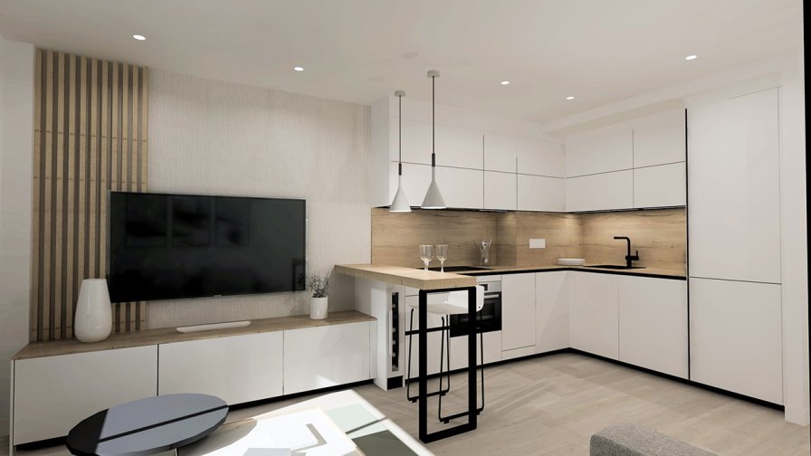 Cocina Santos abierta al salón