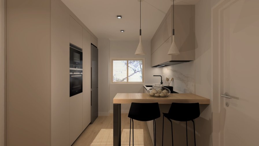 cocina cashmere con barra