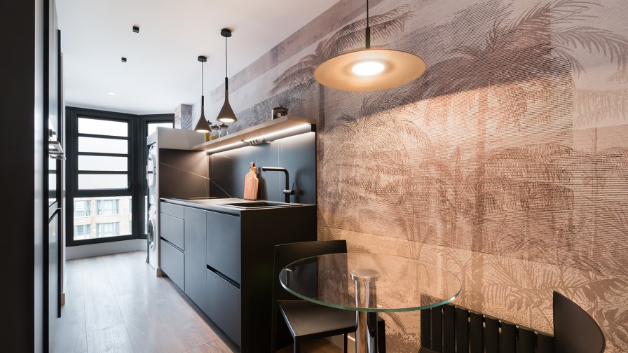 Cocina Santos pequeña negra