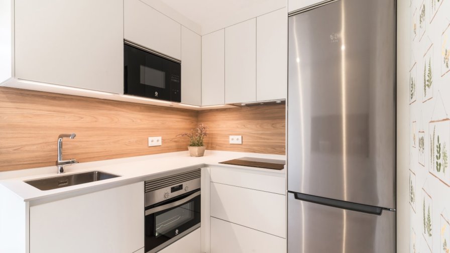 Cocina Santos blanca y madera