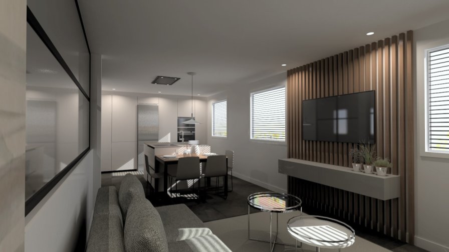 Cocina Santos cashmere abierta al salón