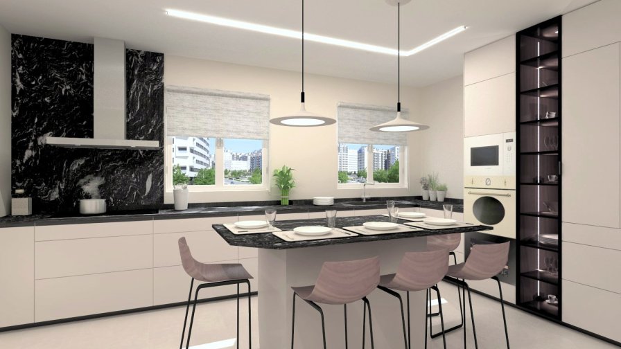 Cocina Santos con isla