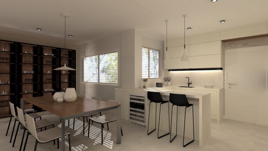 Cocina Santos con península