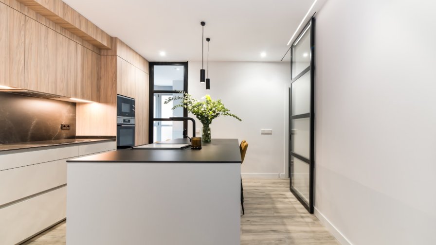 Cocina Santos en olmo y gris