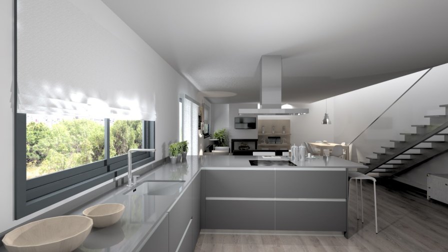 Madrid | Cocina Santos | Modelo Line | Encimera Silestone