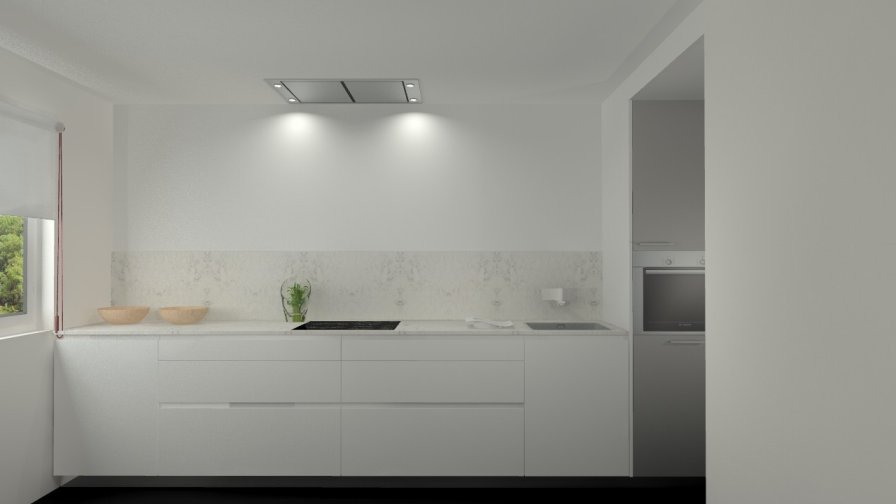 Madrid | Cocina Santos | Modelo Line E Estratificado Blanco 