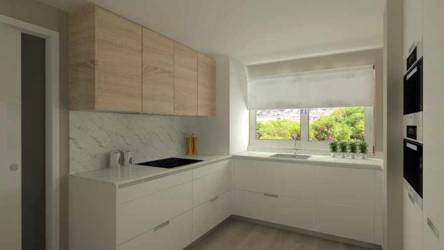 Madrid | Cocina Santos | Modelo Minos E | Encimera Dekton