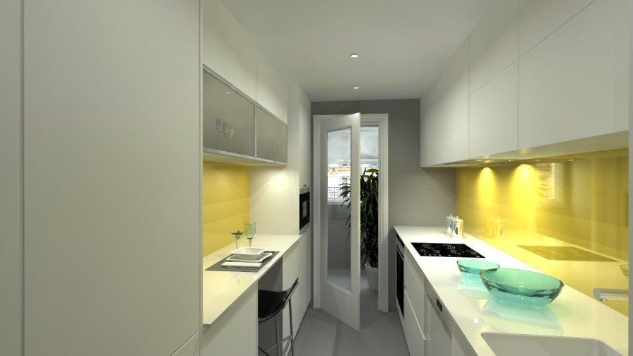 Madrid | Cocina Santos | Modelo Line | Encimera Dalian