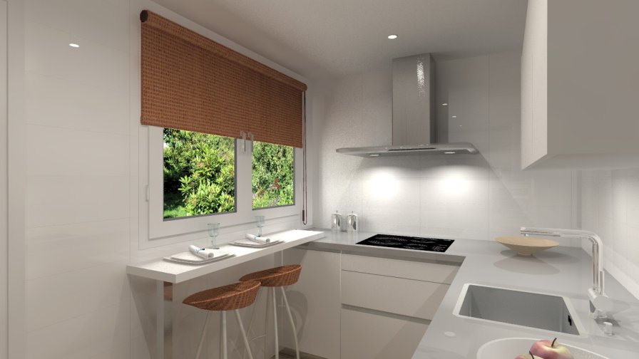 Madrid | Cocina Santos | Modelo Line E | Encimera Silestone